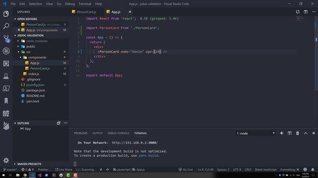 React: Agregar validacion de props con JSDOC смотреть онлайн