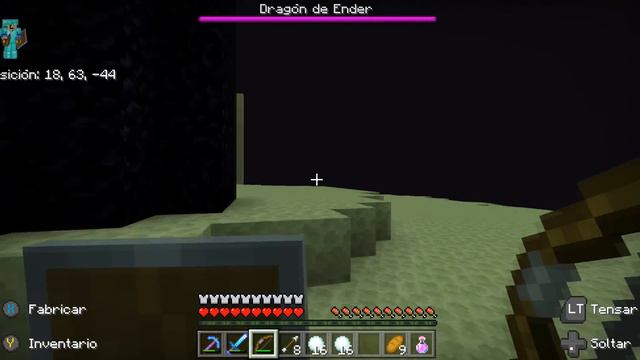 Derrote al Dragón de Minecraft | Karim vs Ender Dragon Minecraft | Juegos Karim Juega смотреть онлайн