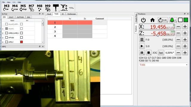 WLTurn. смещение инструмента