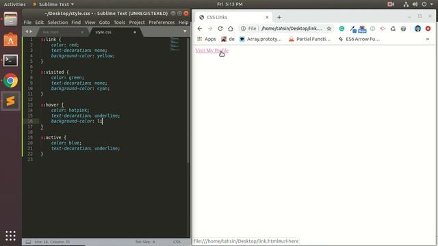 HTML & CSS #5 - CSS Styling Links, Link state: link, visited, hover, active смотреть онлайн