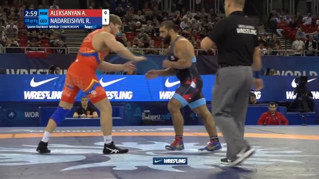 1/4 GR - 97 Kg: A. ALEKSANYAN (ARM) V. R. NADAREISHVIL (GEO)