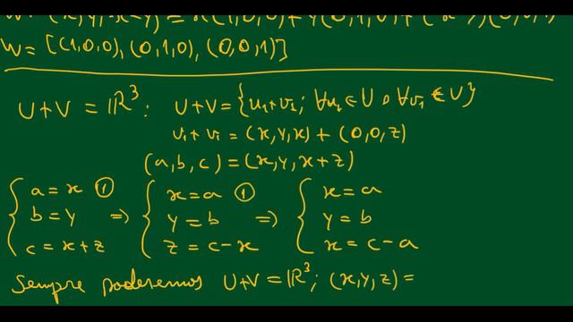 Soma de Subespaços: U + V = R³ смотреть онлайн
