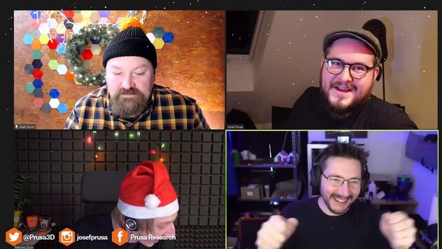 Christmas Special! With Joel Telling, Neil3DPrints And Jason Babler From 2K Games - PRUSA LIVE #16