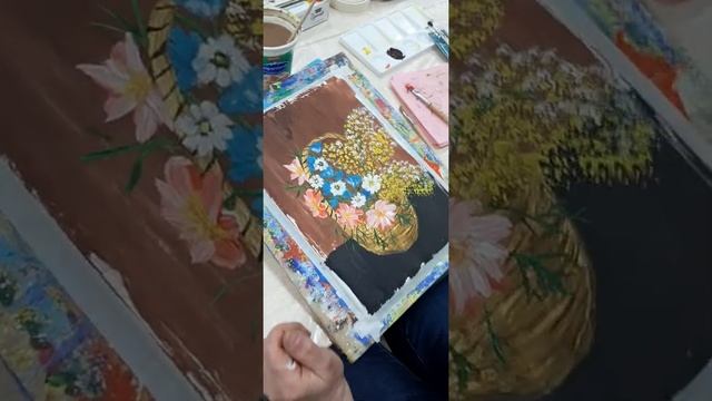 Рисуем цветы в технике правополушарного рисования. смотреть онлайн