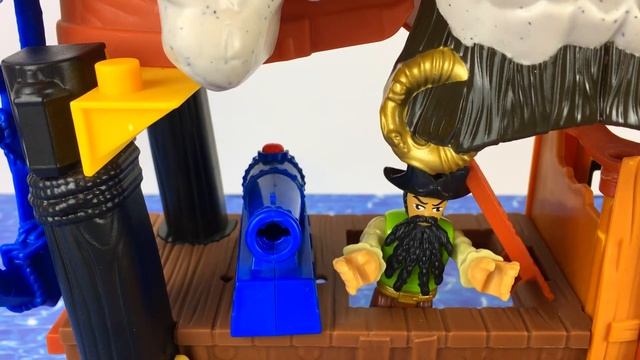 IMAGINEXT FISHER PRICE BLACKBEARD'S LAIR SKULL PIRATE SHIP PLAYSET WITH PIRATE FIGURE - UNBOXING смотреть онлайн
