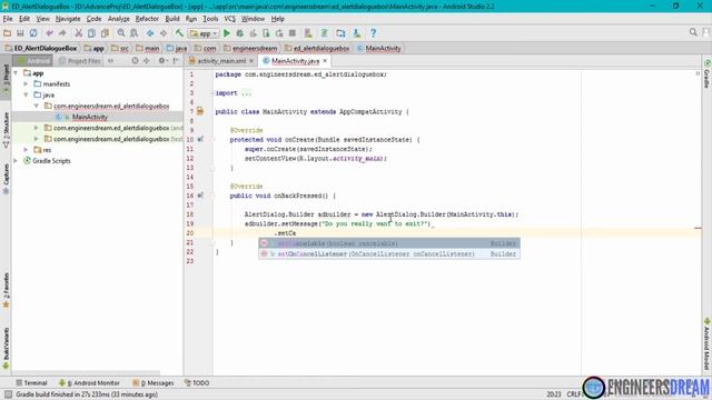 33 . ALERT DIALOG BOX TUTORIAL | ANDROID TUTORIALS FOR BEGINNERS смотреть онлайн