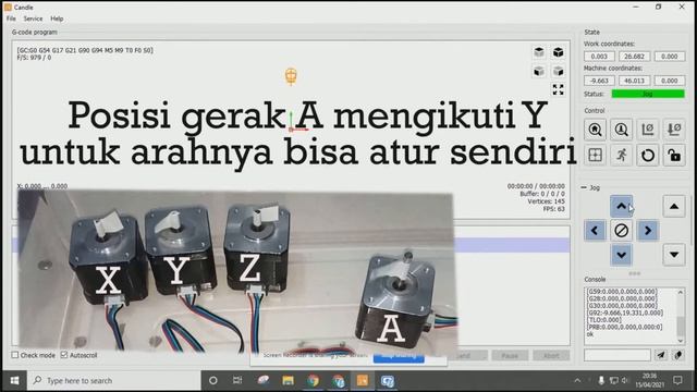 Tutorial Cara Mengkloning Copy Clone Axis X Y Z Arduino CNC Shield 2 Stepper 1 Axis GRBL DIY Sinkro