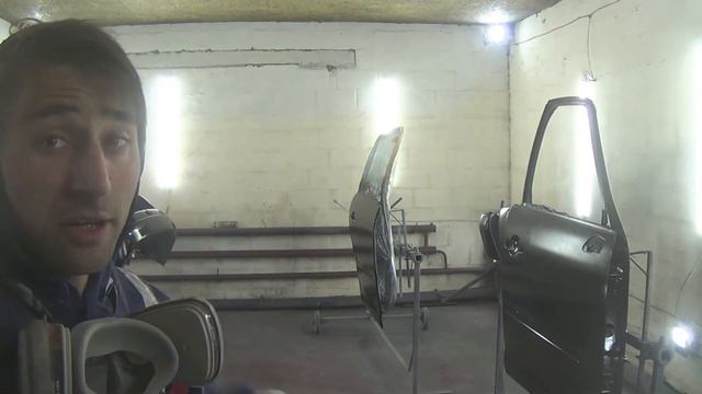 Покраска мокрым по мокрому б/у деталей в гараже. смотреть онлайн