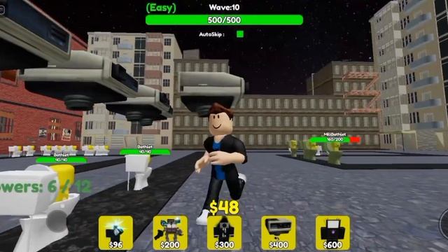 очень крутая игра в роблокс Skibidi toilet tower defense смотреть онлайн