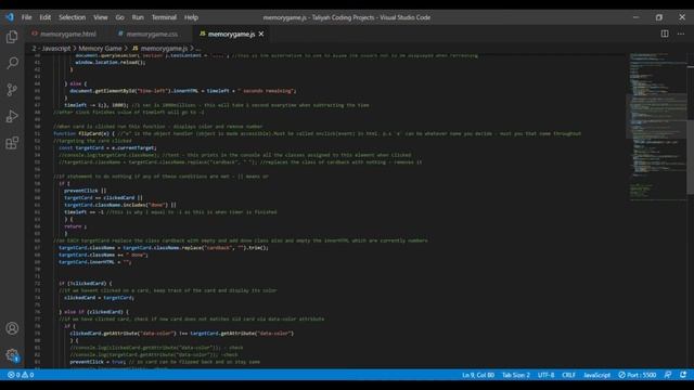 Memory Game - Javascript Explanation смотреть онлайн