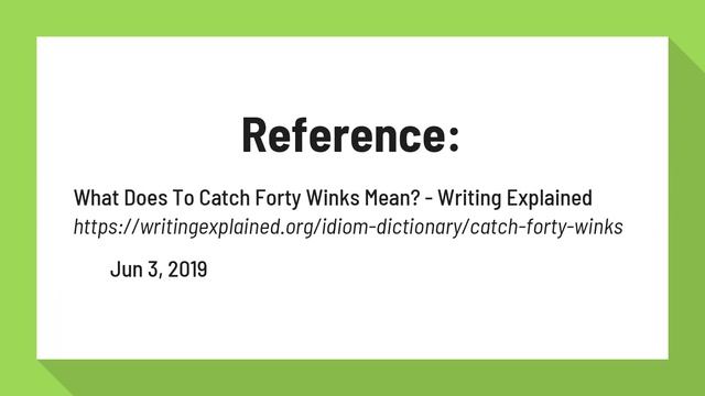 What does catch 40 winks mean? смотреть онлайн