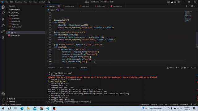Flask with SQLalchemy full web making tutorial смотреть онлайн