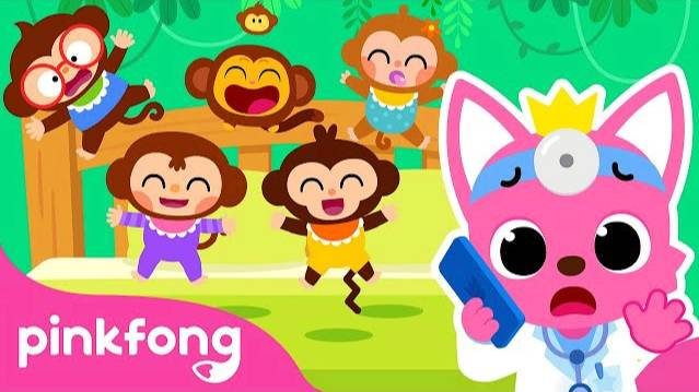 Five Little Monkeys Jumping On The Bed! | Mother Goose Of Pinkfong Ninimo | Pinkfong Kids Song