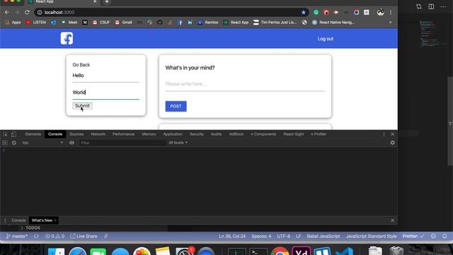 10 - Edit Profile and Route to Profile Page - Learn React - Facebook Clone смотреть онлайн