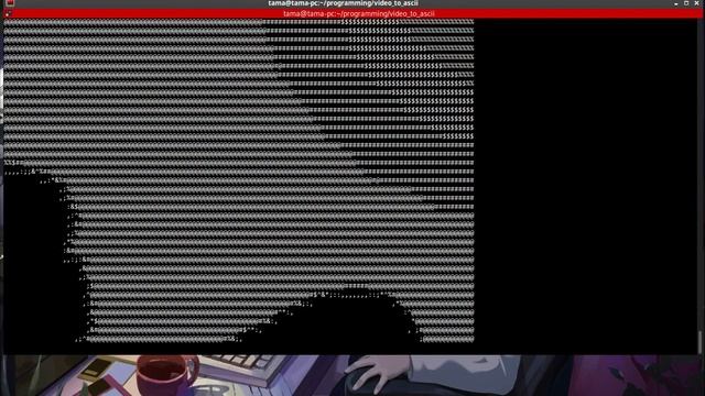 Bad Apple ASCII art python смотреть онлайн