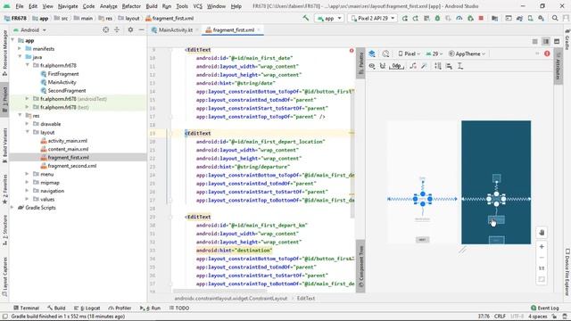 Consruire l'IHM avec ConstraintLayout sous Android Studio - Tuto Video смотреть онлайн