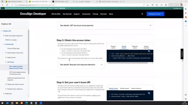 DocuSign JWT Postman смотреть онлайн
