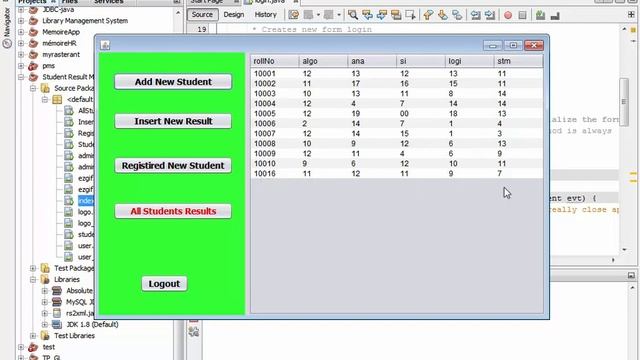 Student Result Management System in java with code source смотреть онлайн