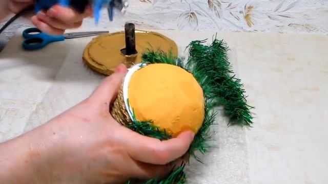 Новогодний сувенир из джута. Поделки и подарки на новый год своими руками. смотреть онлайн