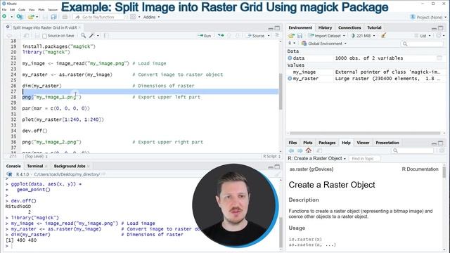 Split Image into Raster Grid in R (Example) | Divide & Separate Graphic | ggplot2 & magick Packages смотреть онлайн