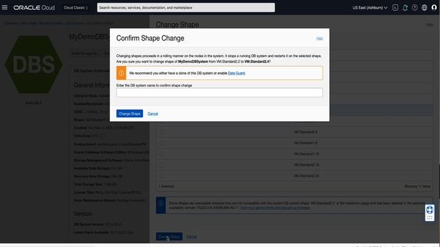 Oracle Base Database Service (BaseDB) - Change the Shape of a VM DB System смотреть онлайн