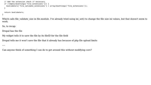 Drupal: Drupal prevents file save on chunked upload because of php.ini max upload size смотреть онлайн