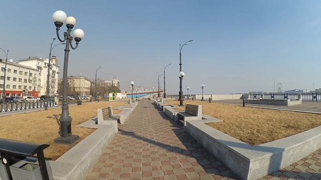 Благовещенск Пять минут по набережной Амура с видом на Китай.//My native town Blagoveschensk. смотреть онлайн