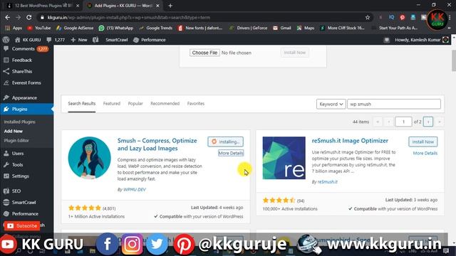 How to Optimize & Compress WordPress Images using Smush Plugin | Wordpress Tutorial смотреть онлайн