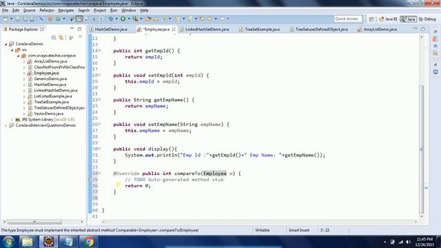ArrayList and LinkedList sorting example for User defined Objects смотреть онлайн