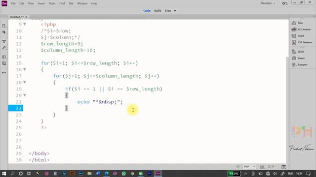 Program to print hollow rectangle with star pattern. смотреть онлайн