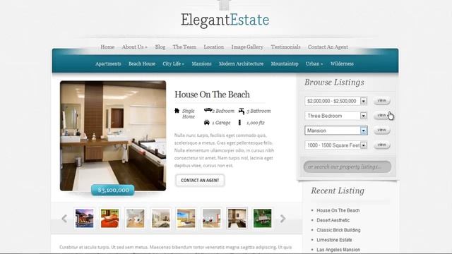 ElegantEstate - WordPress Real Estate Theme смотреть онлайн