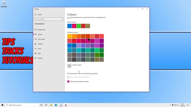How To Change The Colour Of Title Bars & Window Borders In Windows 10 Tutorial смотреть онлайн