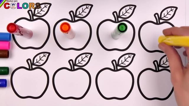 ( Flowers And Apple  ) Big Daisy  Marker Pen Coloring Pages / Akn Kids House