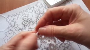 Фриволите иглой.Вяжем воротник. Часть 2.