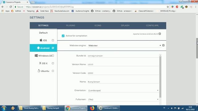 Eksport Construct 2 ke Android смотреть онлайн