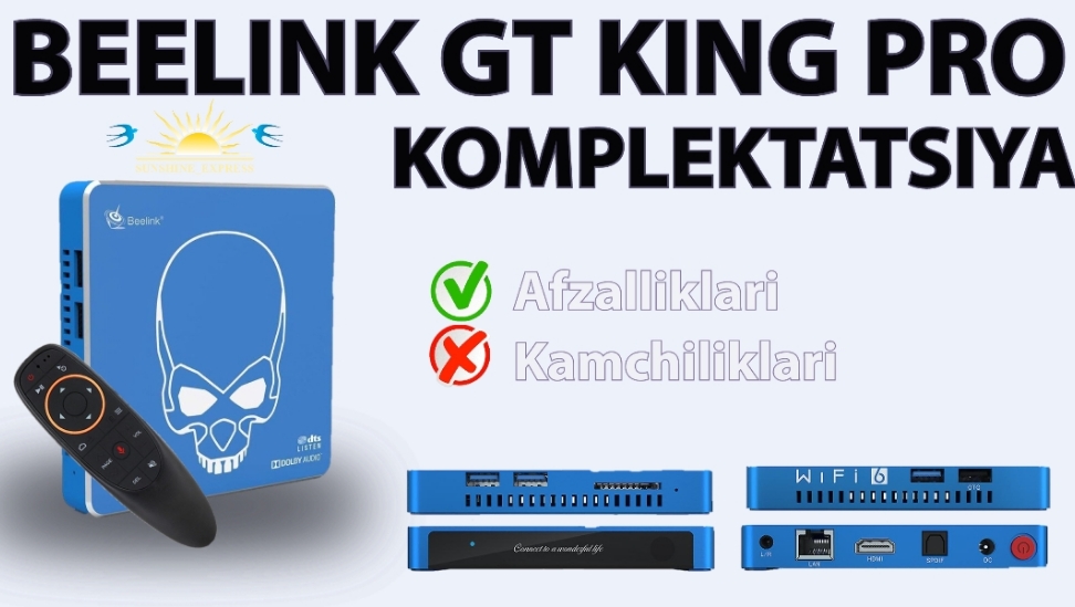 Beelink GT King Pro- Super Funksional Pristavka Komplektatsiya 2024 (o'zbek Tilida)