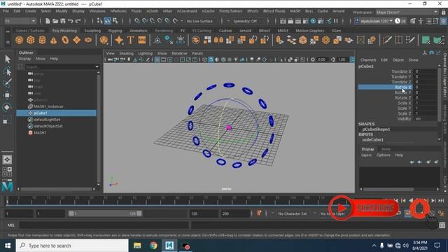 Maya 2022 Tutorial--Maya Mash Delay Node Tutorial for Beginners смотреть онлайн