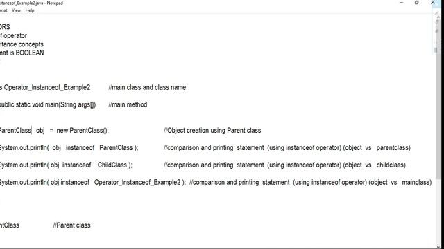 JAVA | OPERATORS | INSTANCEOF | Example-2 смотреть онлайн