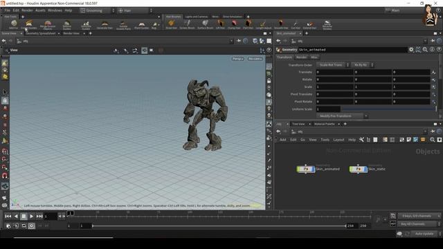 Hair generation and dynamics - Houdini 18 (Very Quick Tutorial) смотреть онлайн