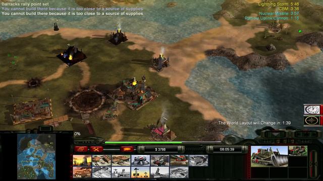 C&C Generals Contra 009 Patch 3 Infantry general vs Superweapon general(6)[Hard] Part 2 смотреть онлайн