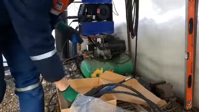 Установка пяти метровой горелки МИГ - 15 на overman 180. смотреть онлайн