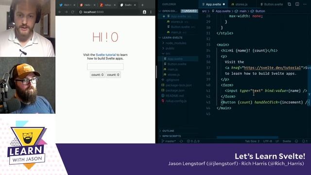 Let’s Learn Svelte (with Rich Harris) — Learn With Jason смотреть онлайн