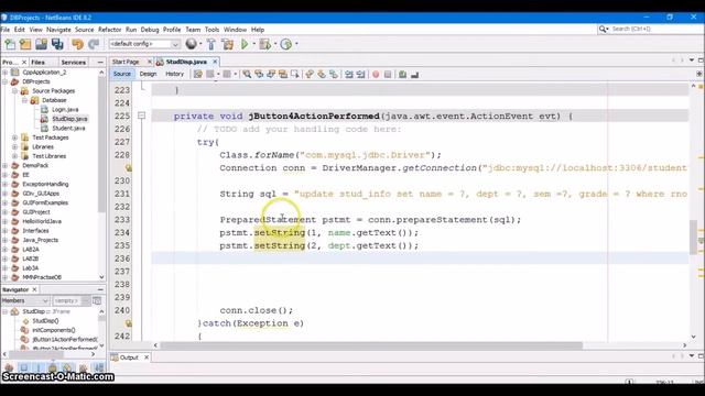 13. Updating data into MySQL database Using jFrame form in Netbeans Java смотреть онлайн