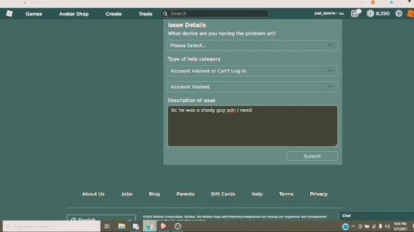 How to send a Roblox Support Ticket!