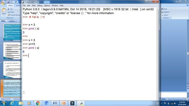 Python 3.8 == Work Shop Part #8 == What is Assignment Operator and How to use Assignment Operators. смотреть онлайн
