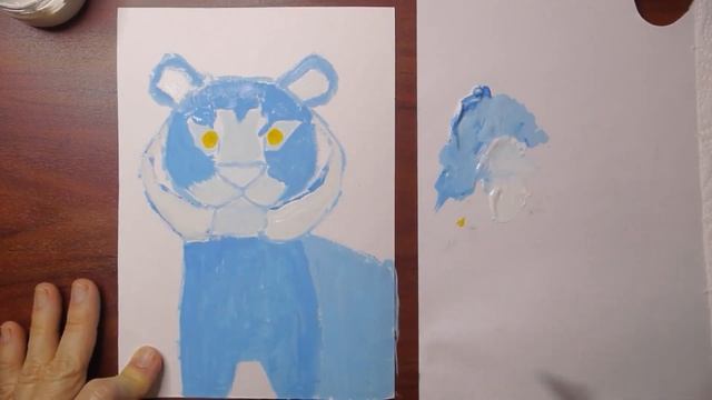 Голубой водяной ТИГР//рисуем на счастье смотреть онлайн