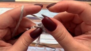 Простой платок спицами из пуха норки