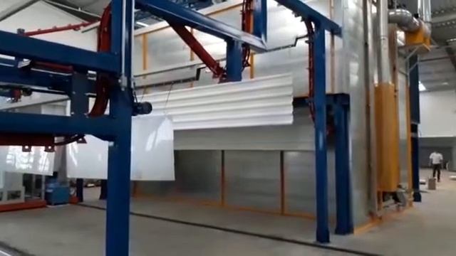 Линия порошковой покраски COMPACT + GEMA. Euroimpianti. Polyteg смотреть онлайн