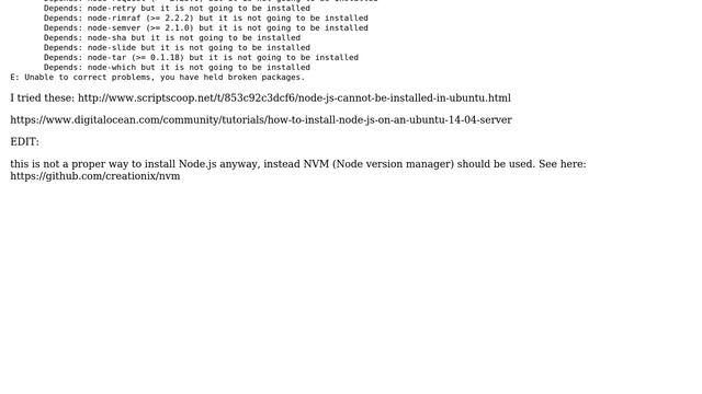 sudo apt-get install npm error (2 Solutions!!) смотреть онлайн
