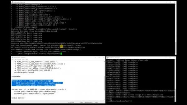 How to run Powerdns on docker